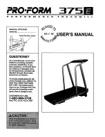 Pro-Form CROSSWALK 375E Manual preview