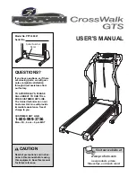 Pro-Form CrossWalk GTS User Manual preview