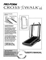 Pro-Form CrossWalk SI PFTL20460 User Manual preview