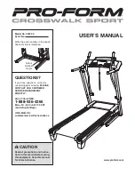 Pro-Form Crosswalk Sport 30324 User Manual preview