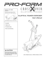 Pro-Form Crossxover User Manual preview