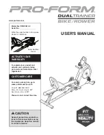 Preview for 1 page of Pro-Form Dual Trainer PFRW5913.0 User Manual