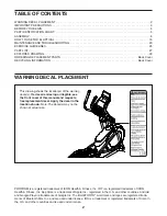 Предварительный просмотр 2 страницы Pro-Form ENDURANCE 520 E PFEVEL69716.1 User Manual