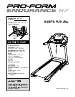 Preview for 1 page of Pro-Form ENDURANCE S7 User Manual