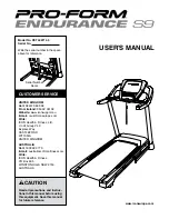 Pro-Form Endurance s9 PETL99714.0 User Manual preview