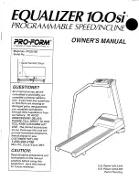 Pro-Form Equalizer 10.0si PF352102 Owner'S Manual preview