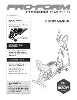 Pro-Form Hybrid Trainer PFEL03812.2 User Manual preview