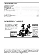 Preview for 2 page of Pro-Form LE TOUR DE FRANCE PFEX09916.1 User Manual