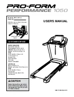 Pro-Form Performance 1050 PETL10714.0 User Manual preview