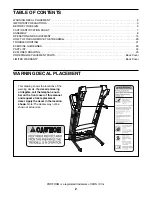 Preview for 2 page of Pro-Form Performance 300 PFTL39513.1 User Manual