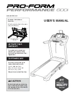 Pro-Form performnce 600iPFTL79515.0 User Manual preview