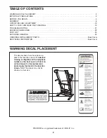 Предварительный просмотр 2 страницы Pro-Form PETL60707.0 User Manual