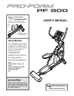 Pro-Form PF 900 User Manual предпросмотр