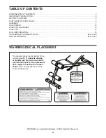 Preview for 2 page of Pro-Form PFBE01220.0 User Manual