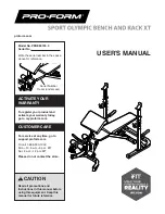 Предварительный просмотр 1 страницы Pro-Form PFBE60120.0 User Manual