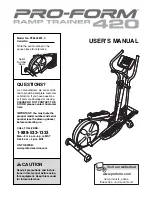 Pro-Form PFEL03807.0 User Manual preview