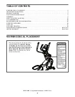 Preview for 2 page of Pro-Form PFEL05811.2 User Manual