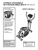 Preview for 1 page of Pro-Form PFEL3926.1 User Manual