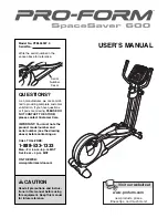 Предварительный просмотр 1 страницы Pro-Form PFEL55907.0 User Manual