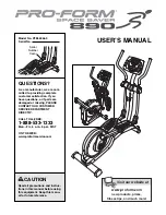 Предварительный просмотр 1 страницы Pro-Form PFEL6066.0 User Manual