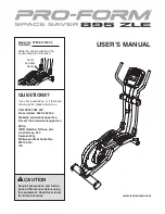 Pro-Form PFEVEL73909.0 User Manual предпросмотр