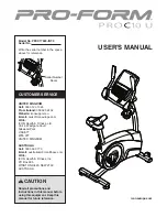 Предварительный просмотр 1 страницы Pro-Form PFEX17820-INT.0 User Manual