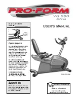 Pro-Form PFEX33110 User Manual предпросмотр