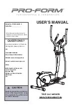 Pro-Form PFIVEL32011.0 User Manual preview