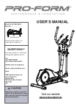 Preview for 1 page of Pro-Form PFIVEL81802.0 User Manual