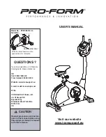 Предварительный просмотр 1 страницы Pro-Form PFIVEX87413.0 User Manual