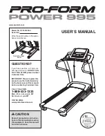 Preview for 1 page of Pro-Form PFTL01299.0 User Manual