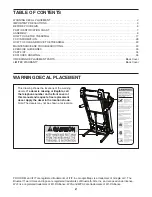 Preview for 2 page of Pro-Form PFTL14821.0 User Manual