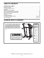 Предварительный просмотр 2 страницы Pro-Form PFTL496140 User Manual