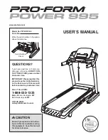 Preview for 1 page of Pro-Form PFTL99910.0 User Manual