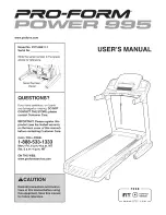 Pro-Form PFTL99911.1 User Manual preview