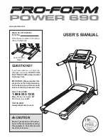 Pro-Form Power 690 User Manual preview