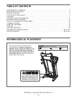 Preview for 2 page of Pro-Form Pro 2500 PFTL14011.2 User Manual