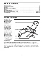 Preview for 2 page of Pro-Form Restoration PFRX30070 User Manual