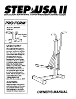 Preview for 1 page of Pro-Form Step Usa II PF105110 Owner'S Manual