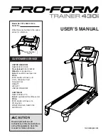 Предварительный просмотр 1 страницы Pro-Form trainer 430i User Manual