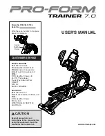 Pro-Form TRAINER 7.0 PFEVEL10716.0 User Manual preview