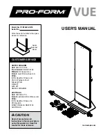 Preview for 1 page of Pro-Form VUE PFB14820-INT.0 User Manual