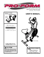 Pro-Form WHIRLWIND 831.280441 User Manual preview