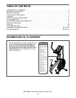 Preview for 2 page of Pro-Form XP Whirlwind 320 User Manual