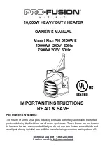 Preview for 1 page of PRO-FUSION PH-9100WS Owner'S Manual