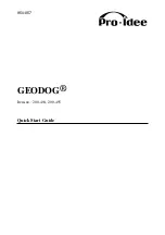 Pro-Idee GEODOG 200-494 Quick Start Manual preview