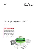 Pro-Idee Health Fryer XL Operating Instructions Manual preview