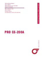 PRO Intellect Technology PRO CS-200A User Manual preview