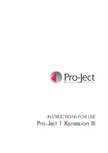 Pro-Ject Audio Systems 1 Xpression III Instructions For Use Manual preview