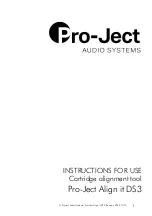 Pro-Ject Audio Systems Align it DS3 Instructions For Use Manual предпросмотр